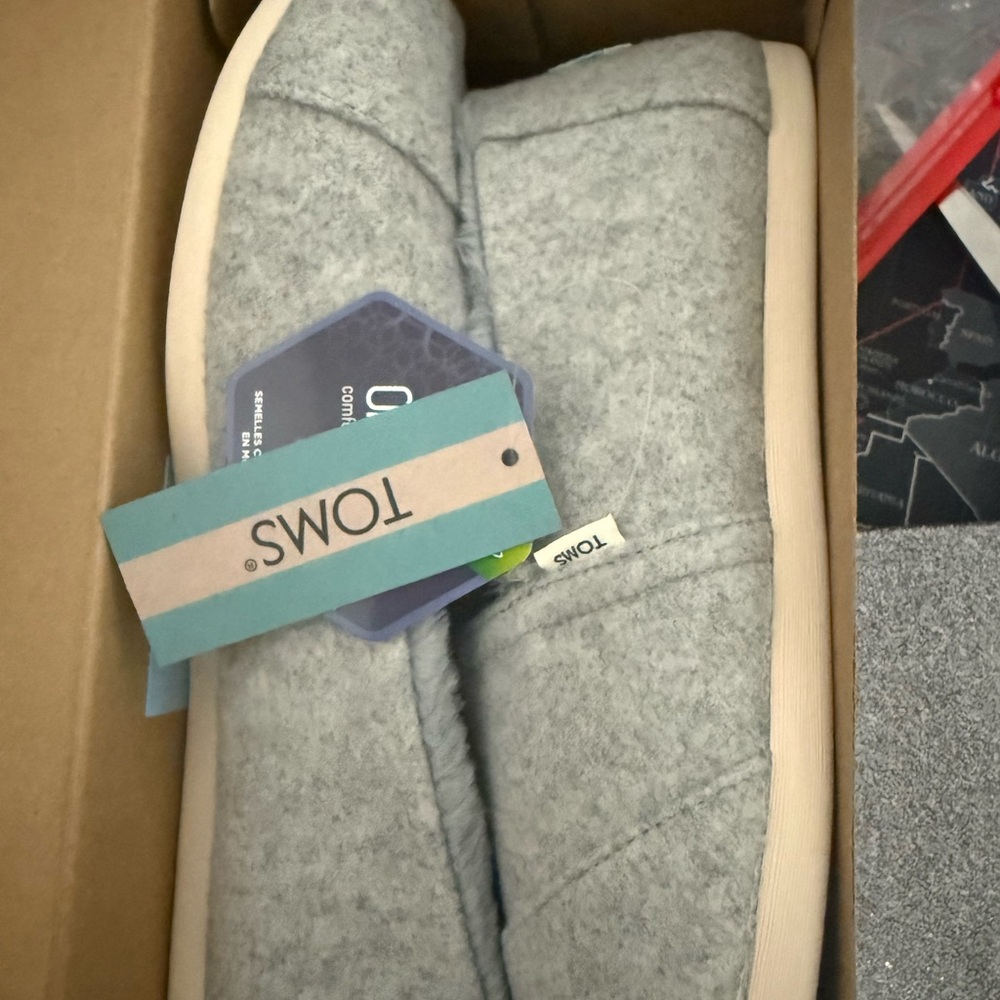 TOMS Alpargata Cupsole Wale felt Slip-On Sneakers - Mid Grey  8.5